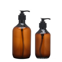 Low MOQ Empty 300ml 500ml Lotion Bottle Plastic PET Face Wash Cleanser Shampoo Liquid Soap Bottles with Pump
